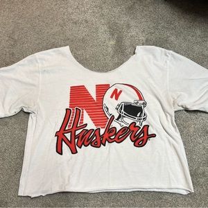 Vintage style football tee crop